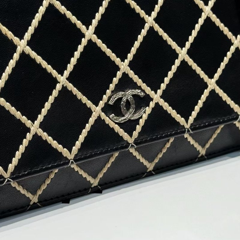 Chanel woc 鏈條包 菱紋外縫線 19*12cm 98新配件塵袋保卡-2
