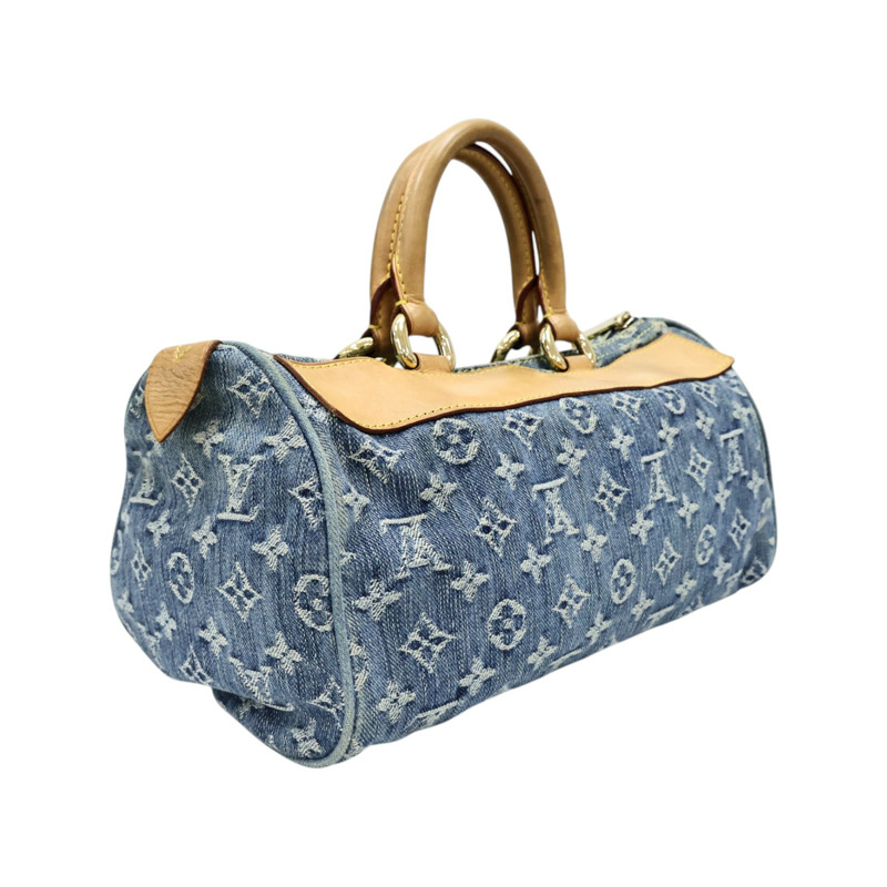 藍色 原花 丹寧布 Neo Speedy 手提包【LOUIS VUITTON LV 路易威登】 M95019-1