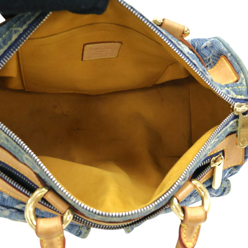 藍色 原花 丹寧布 Neo Speedy 手提包【LOUIS VUITTON LV 路易威登】 M95019-2