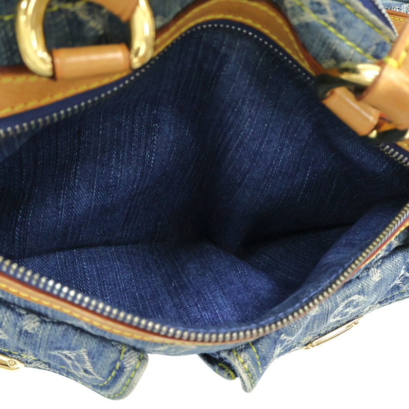 藍色 原花 丹寧布 Neo Speedy 手提包【LOUIS VUITTON LV 路易威登】 M95019-3
