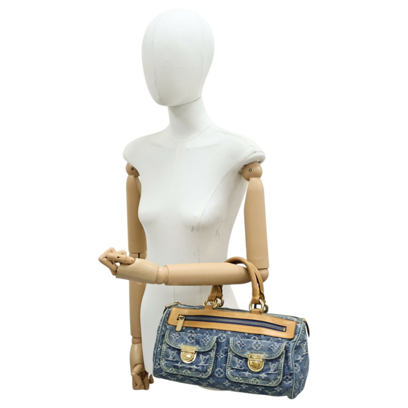 藍色 原花 丹寧布 Neo Speedy 手提包【LOUIS VUITTON LV 路易威登】 M95019-6