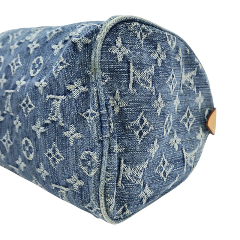 藍色 原花 丹寧布 Neo Speedy 手提包【LOUIS VUITTON LV 路易威登】 M95019-8