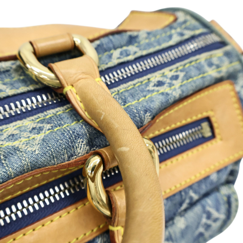 藍色 原花 丹寧布 Neo Speedy 手提包【LOUIS VUITTON LV 路易威登】 M95019-9