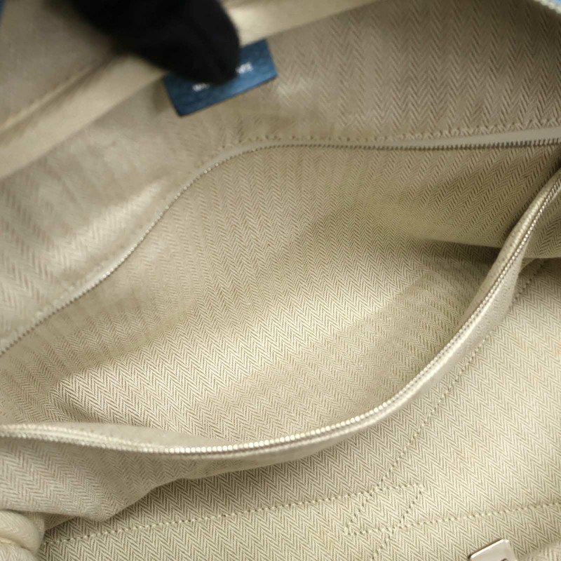 牛仔藍 Clemence牛皮 Victoria 35 手提包 口R刻 銀扣【HERMES 愛馬仕】-3