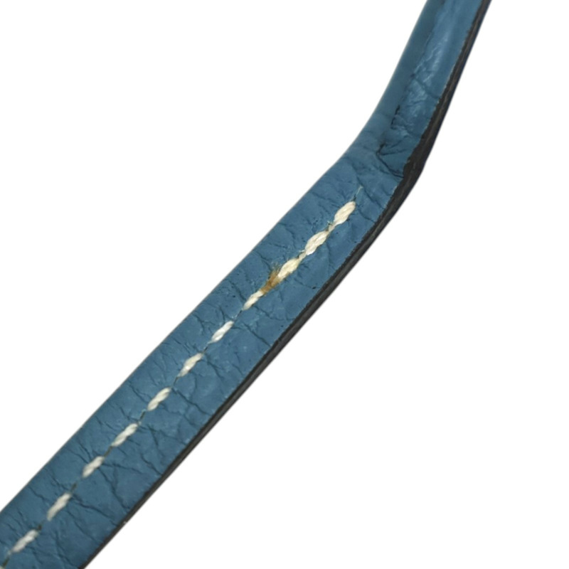 牛仔藍 Clemence牛皮 Victoria 35 手提包 口R刻 銀扣【HERMES 愛馬仕】-19