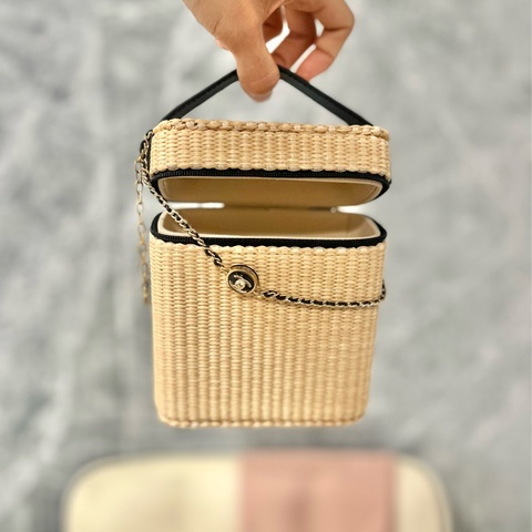 Chanel Rattan Vanity Case