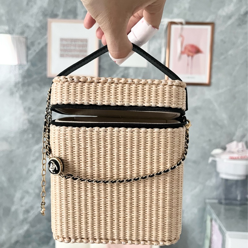 Chanel Rattan Vanity Case-6