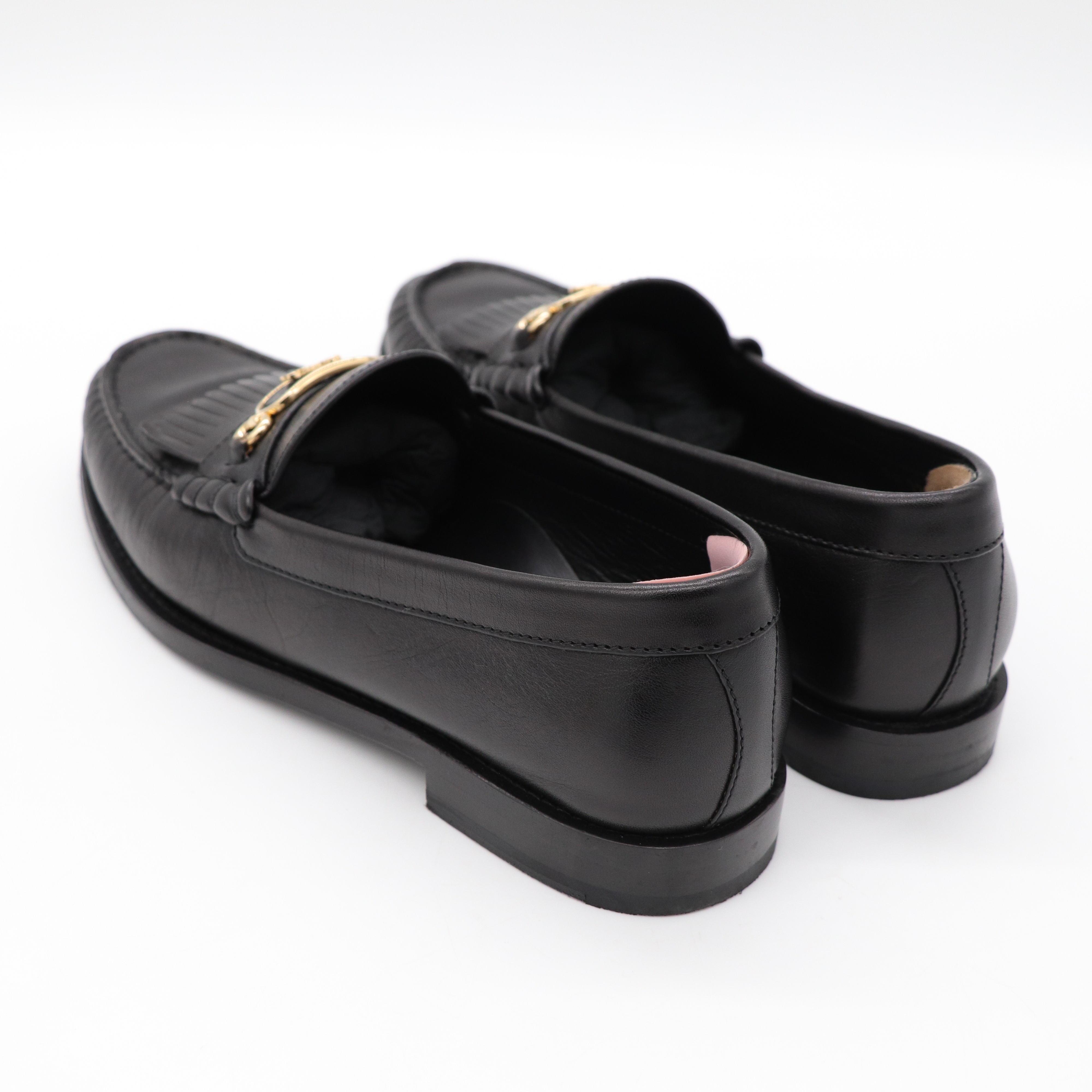 Celine 黑色牛皮 樂福鞋-6
