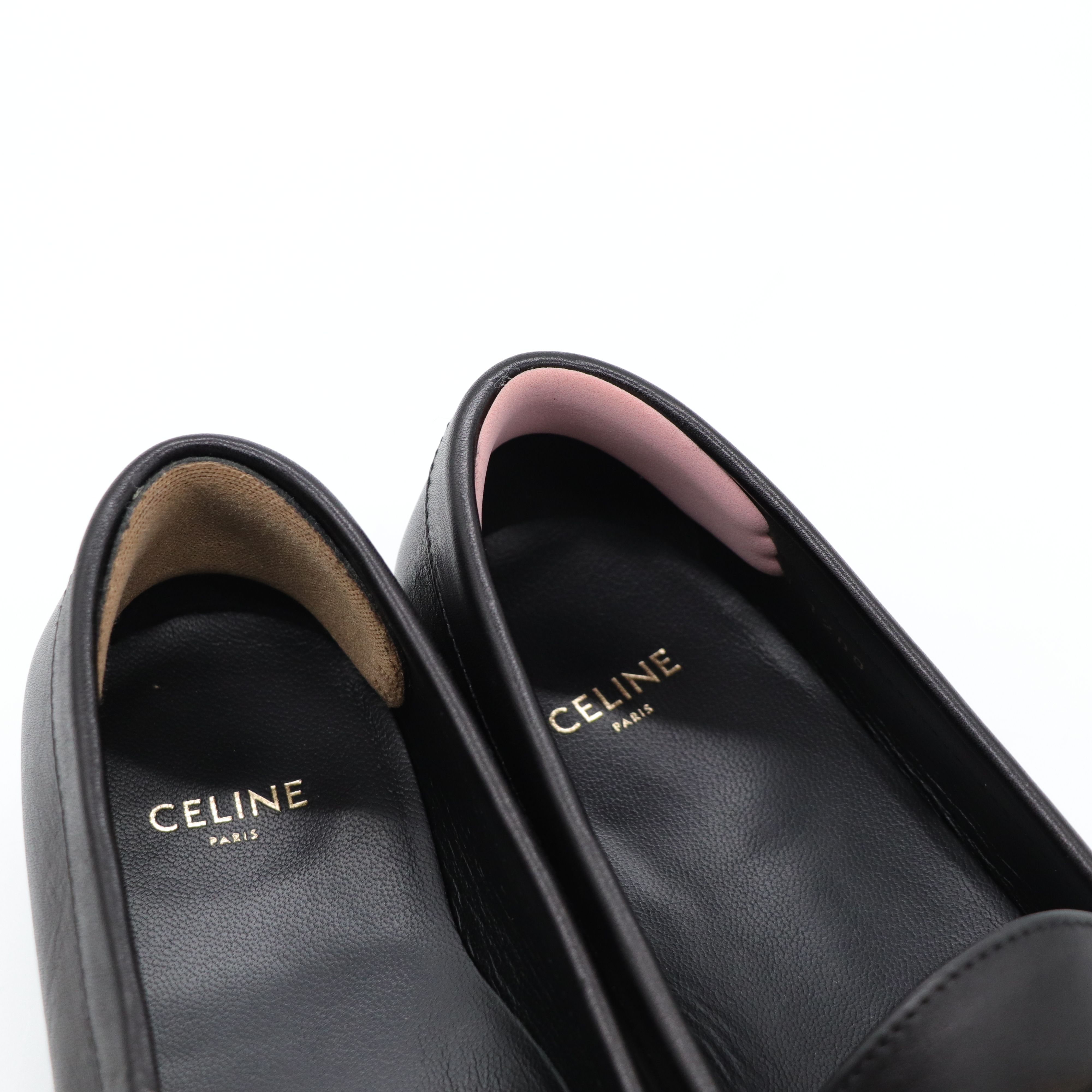 Celine 黑色牛皮 樂福鞋-7