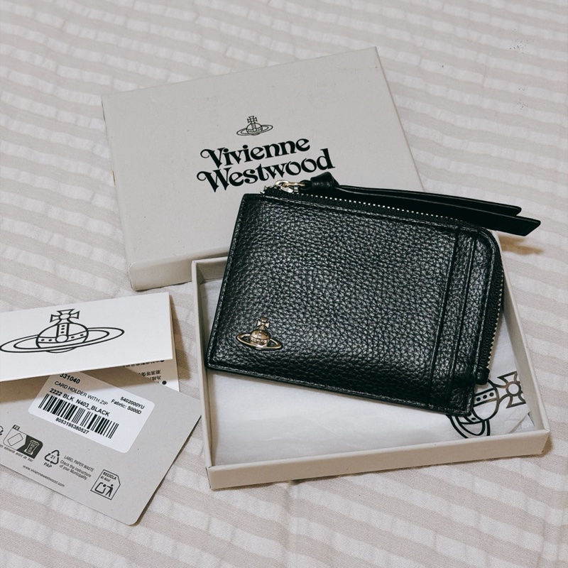Vivienne Westwood 經典土星卡夾皮包 七卡 荔枝皮 銀色五金-0