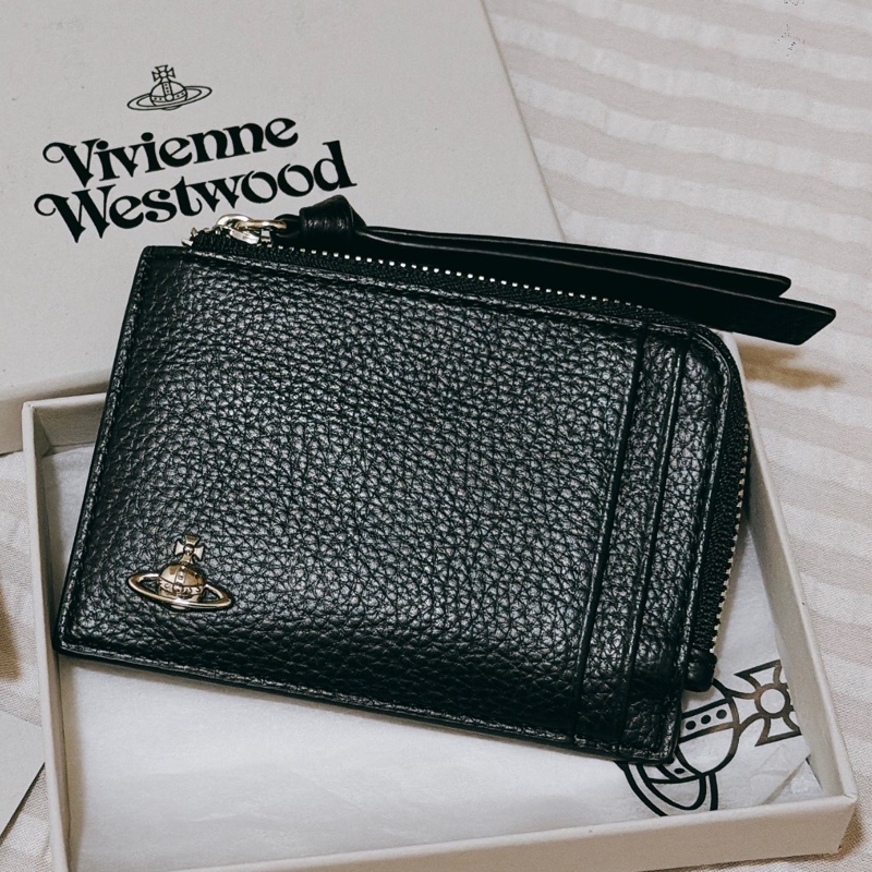 Vivienne Westwood 經典土星卡夾皮包 七卡 荔枝皮 銀色五金-5