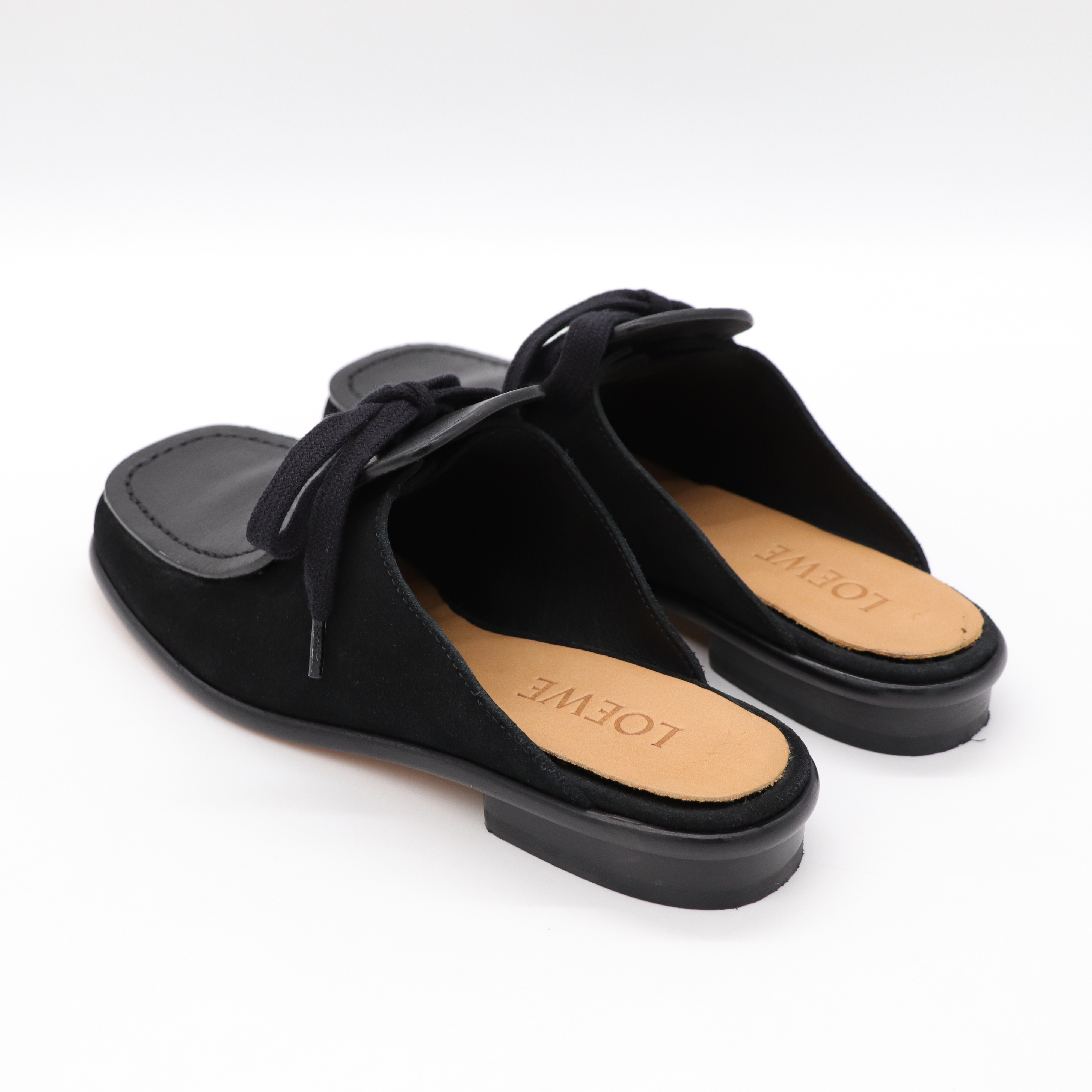 Loewe 黑色牛皮 穆勒鞋-5