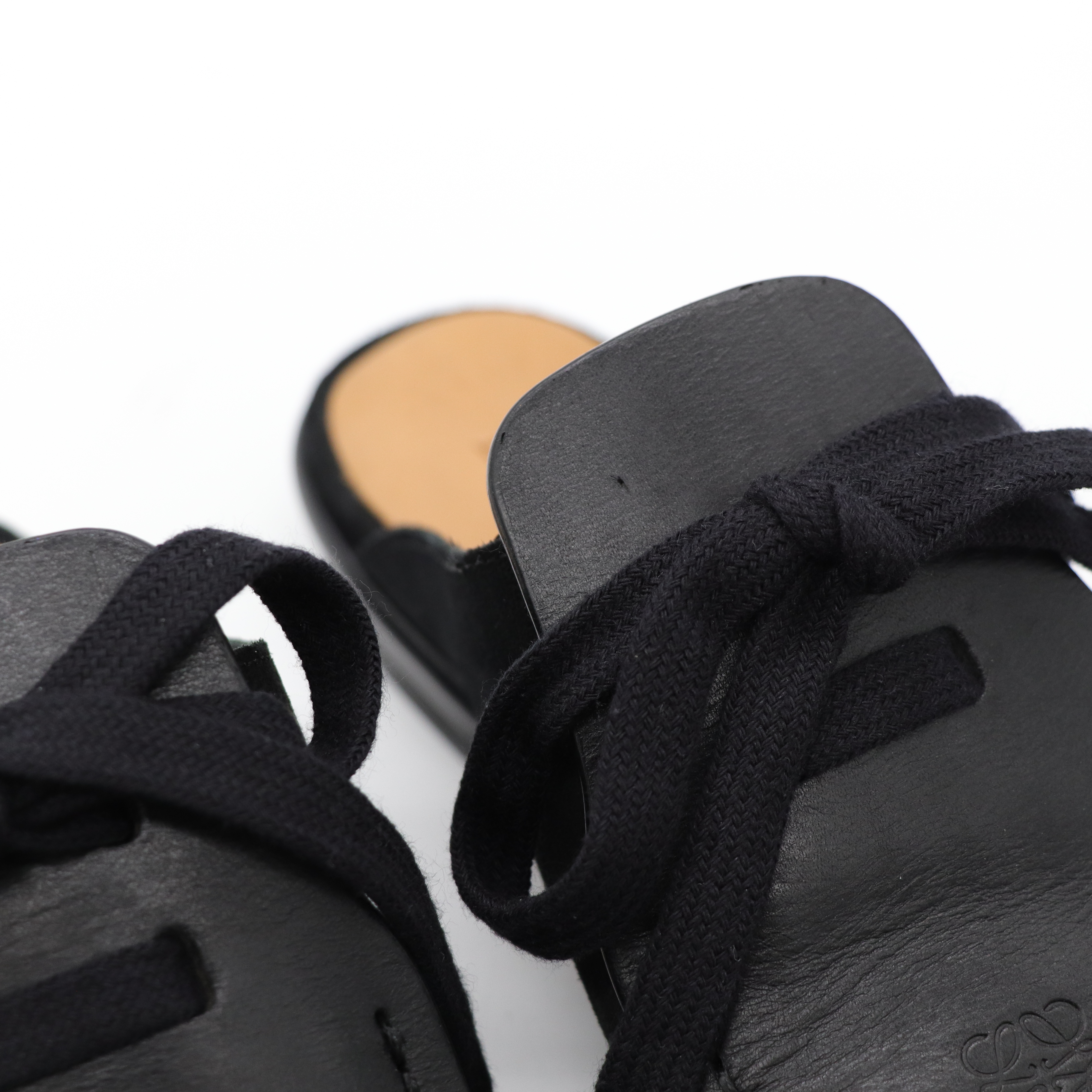 Loewe 黑色牛皮 穆勒鞋-6