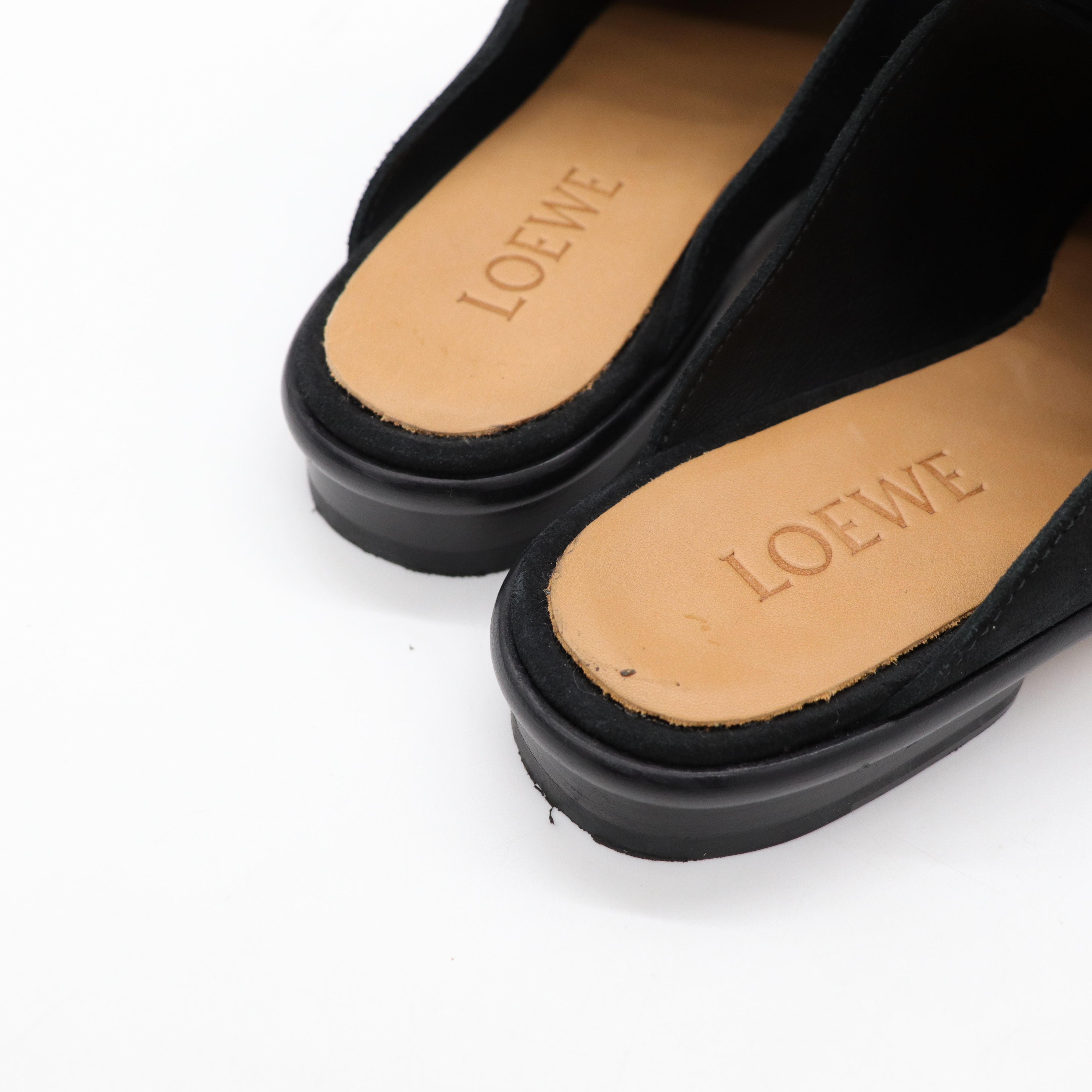 Loewe 黑色牛皮 穆勒鞋-9