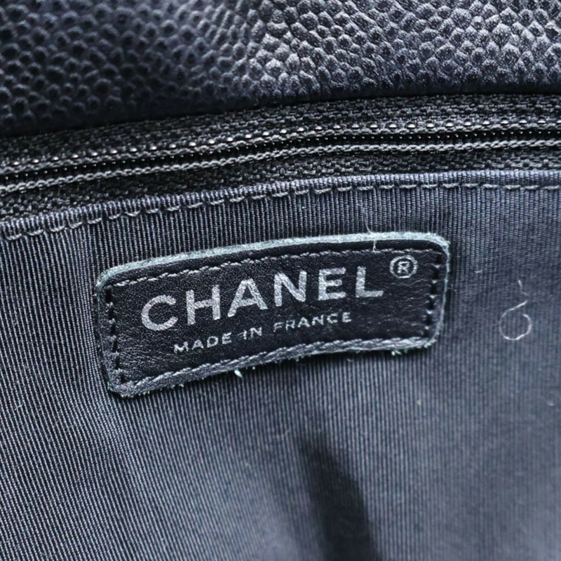 黑色 荔枝紋 牛皮 CC Shopping 托特包 肩背包【CHANEL 香奈兒】-4
