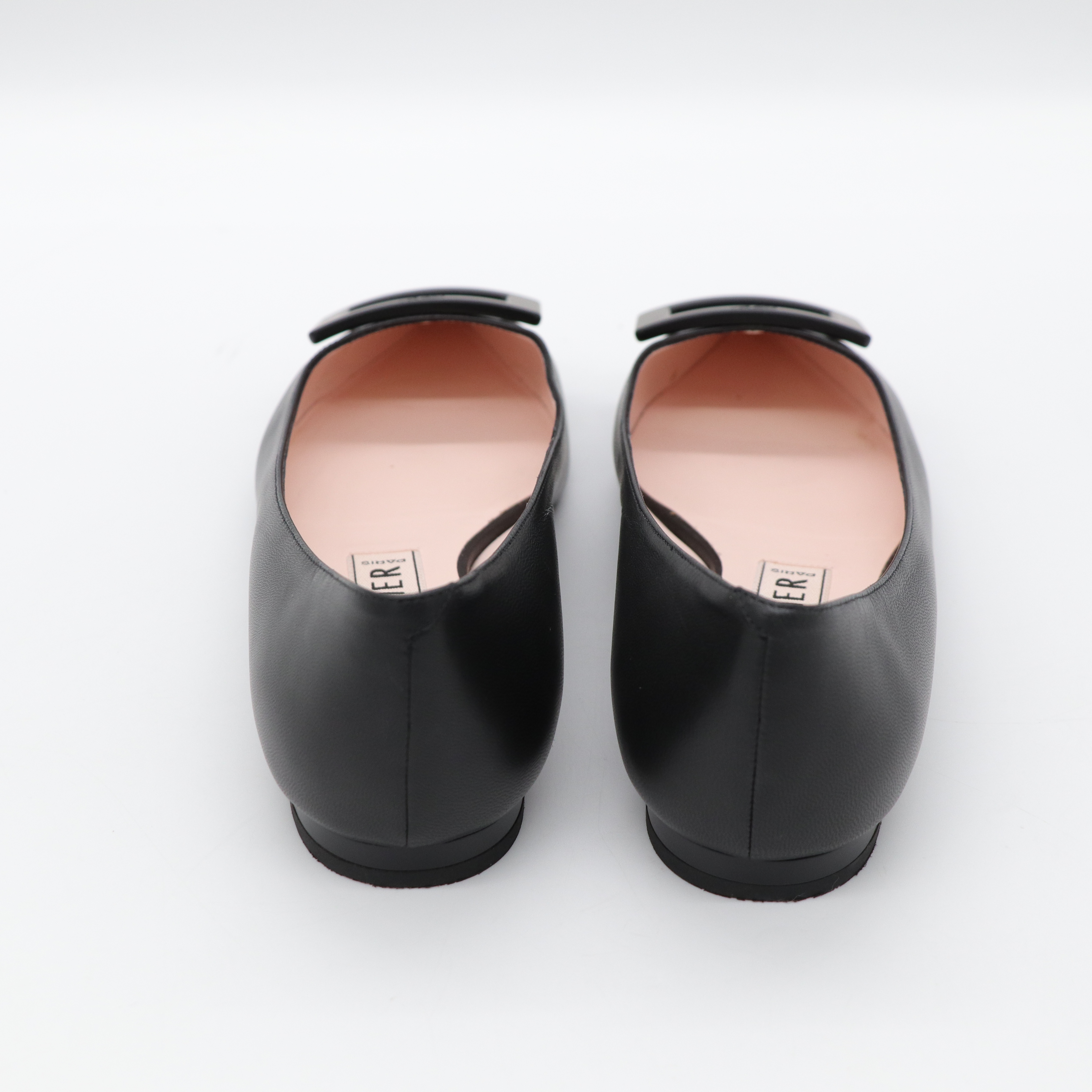 Roger Vivier 黑色牛皮 釦子 平底鞋-5