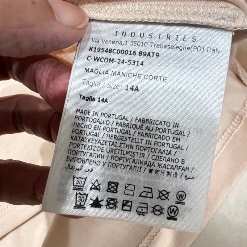 Moncler 英文字母刺繡T恤/淡粉-5