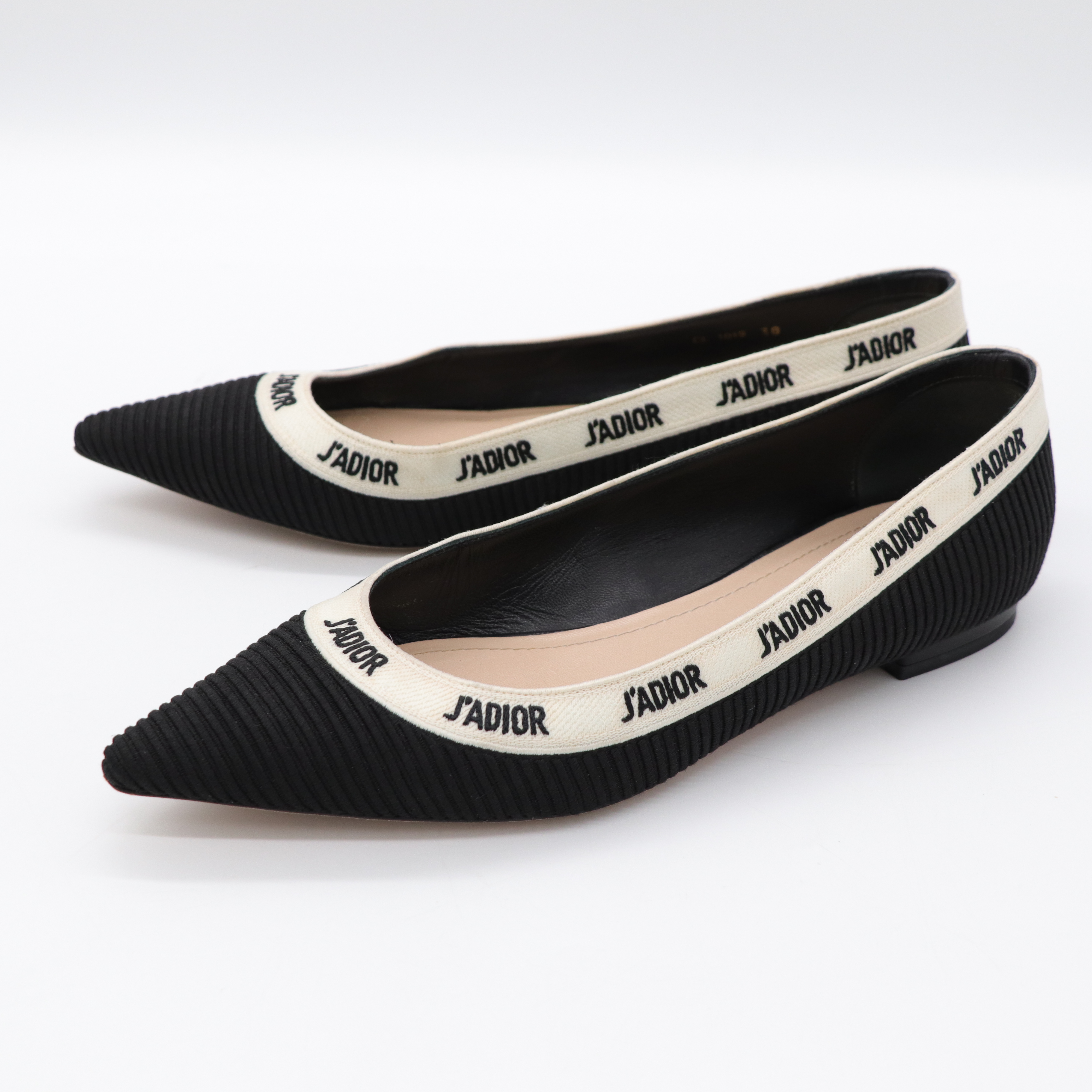 Dior 迪奧 黑色 經典 Logo 平底鞋-1