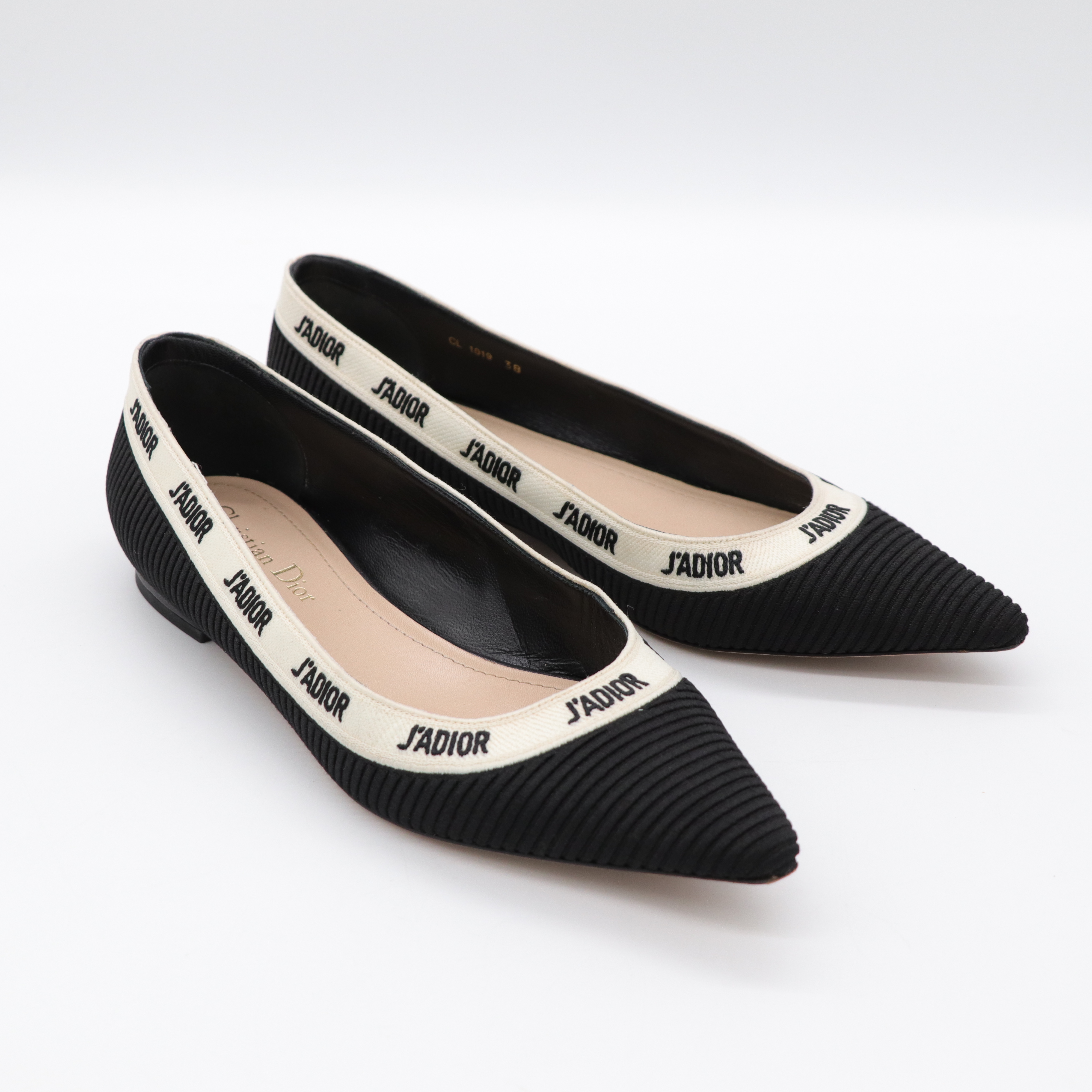Dior 迪奧 黑色 經典 Logo 平底鞋-3