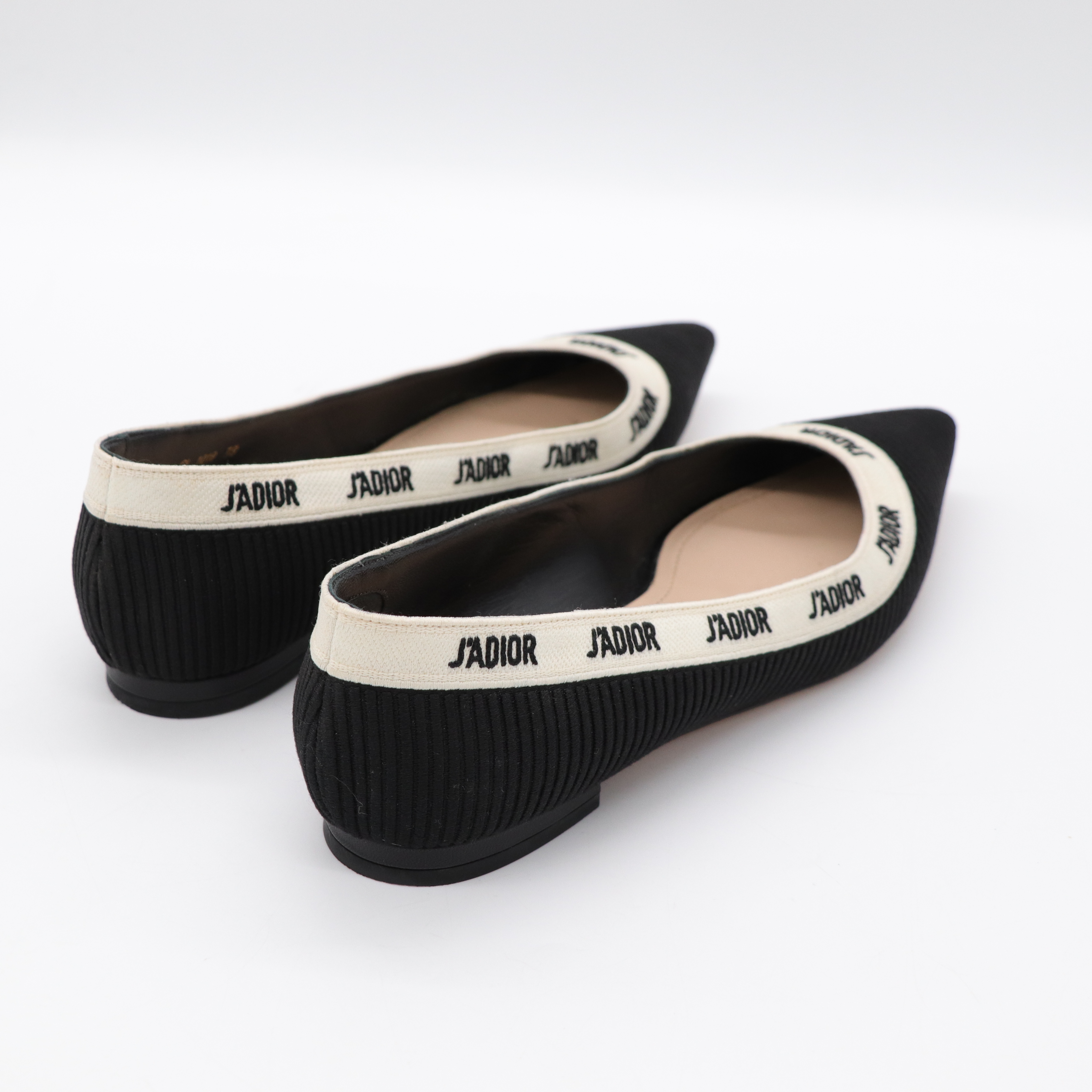 Dior 迪奧 黑色 經典 Logo 平底鞋-4