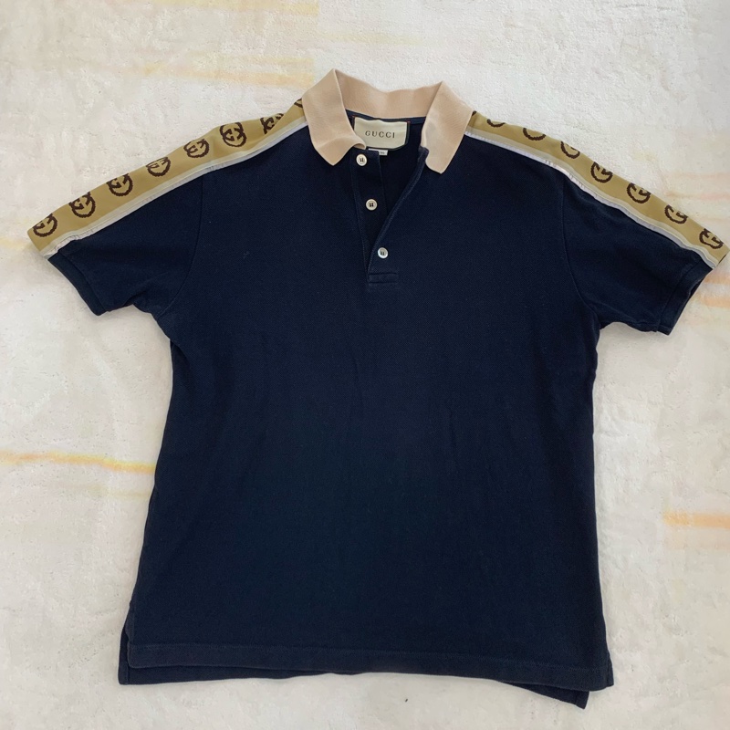GUCCI男女同款短袖Polo衫，xs碼，8成新-0