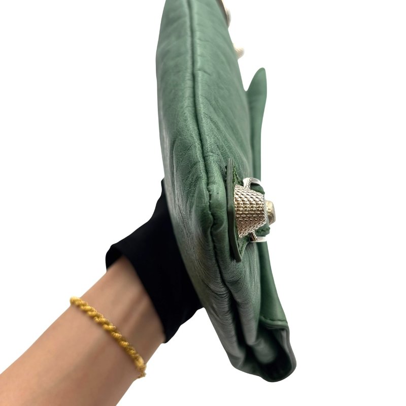 【美收精品】Balenciaga 綠色機車手拿包 C-467【隔月月中將轉賣至日本 上架期限30天】-7