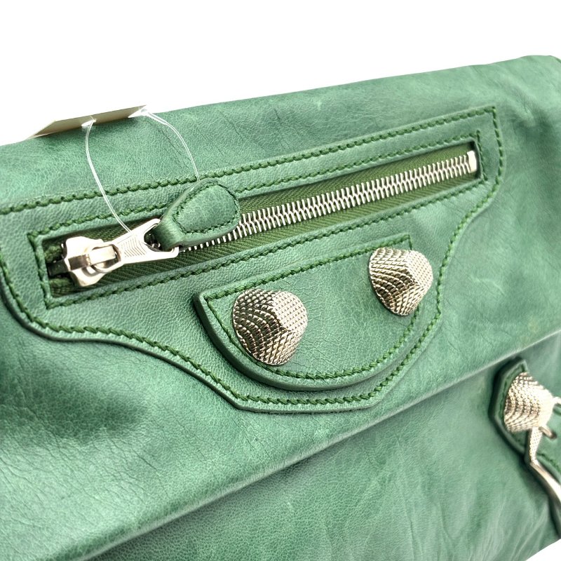 【美收精品】Balenciaga 綠色機車手拿包 C-467【隔月月中將轉賣至日本 上架期限30天】-8