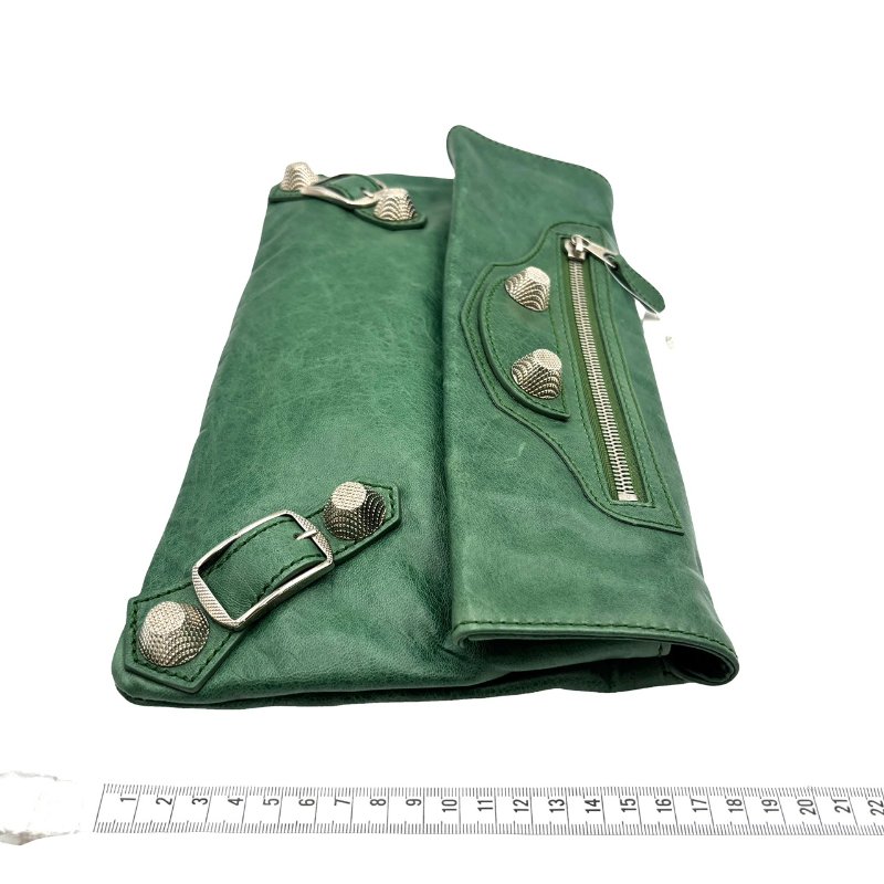 【美收精品】Balenciaga 綠色機車手拿包 C-467【隔月月中將轉賣至日本 上架期限30天】-18