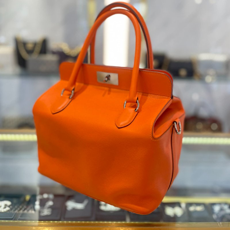 HERMES Toolbox 26CM 兩用包 橘色-2