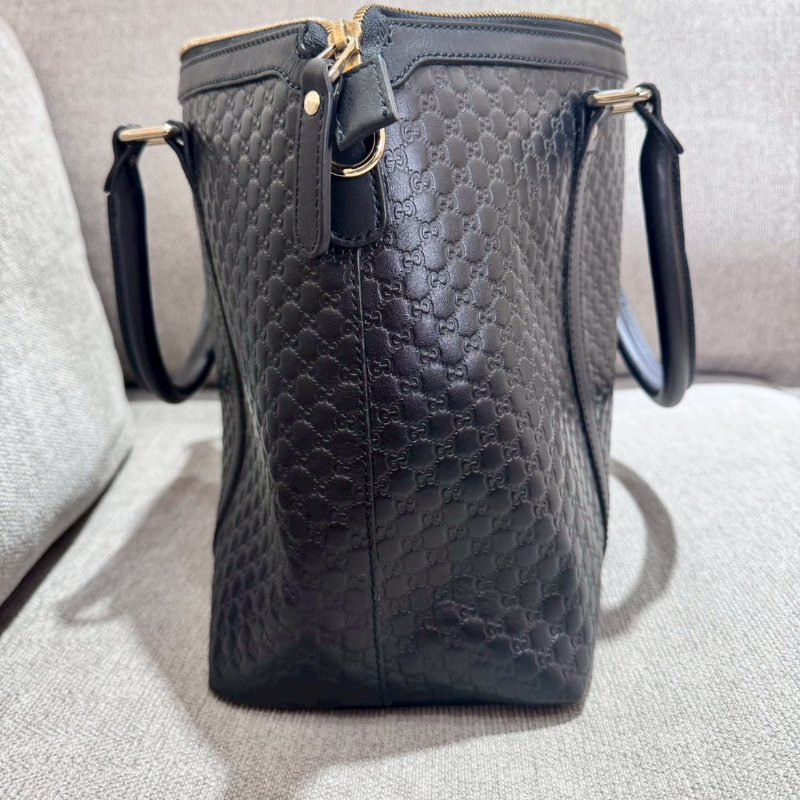 GUCCI 經典牛皮壓紋手提斜背包-3