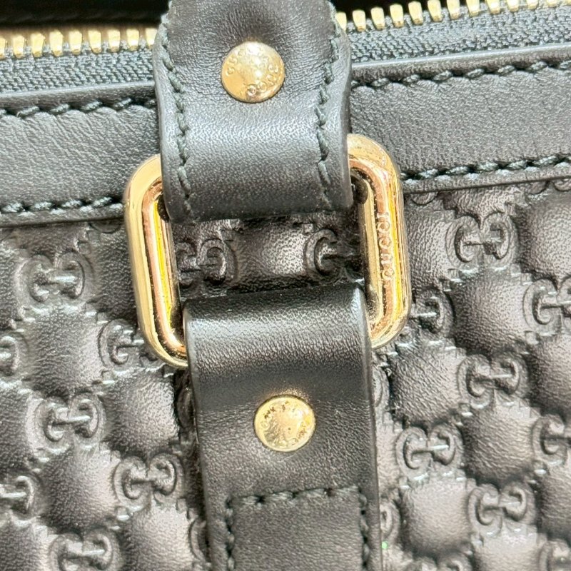 GUCCI 經典牛皮壓紋手提斜背包-12