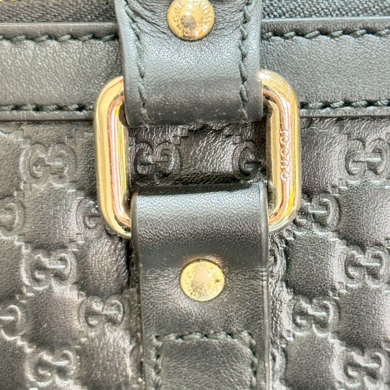 GUCCI 經典牛皮壓紋手提斜背包-13