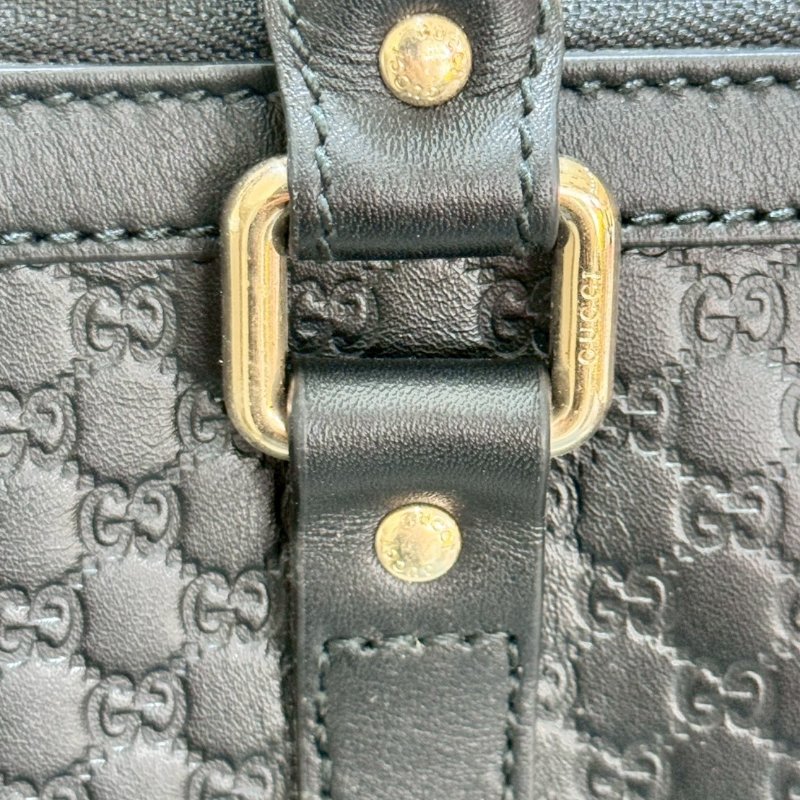 GUCCI 經典牛皮壓紋手提斜背包-14