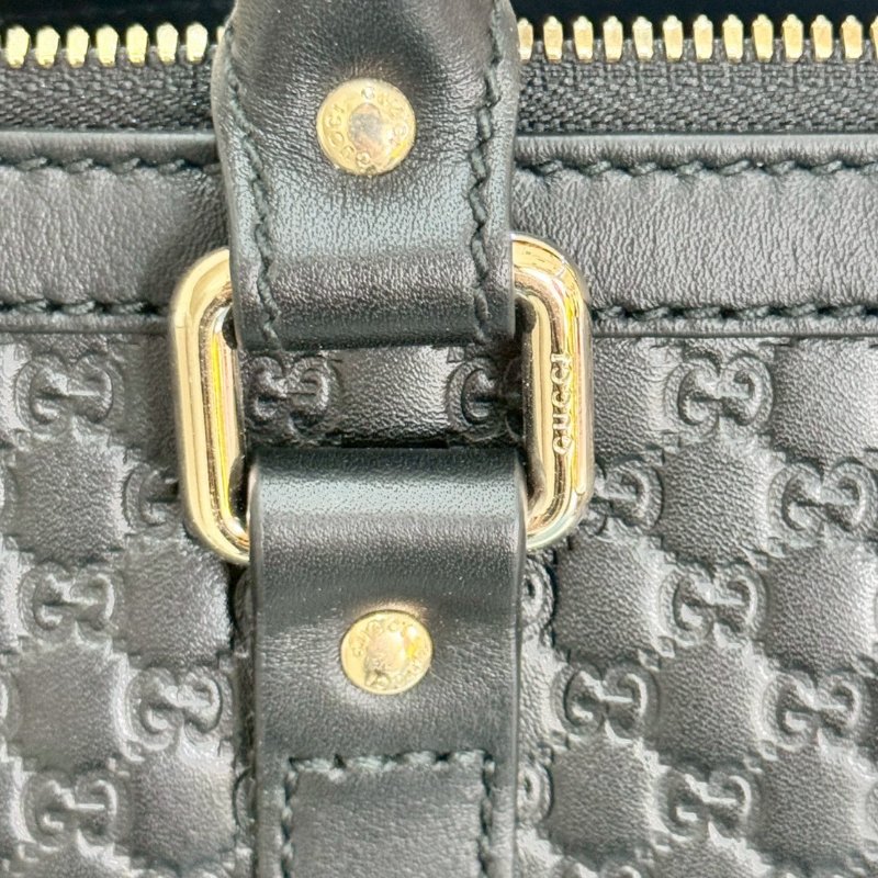GUCCI 經典牛皮壓紋手提斜背包-15
