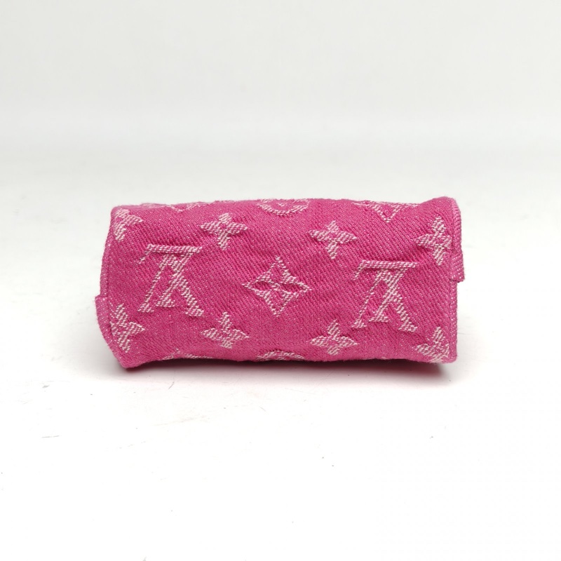 LOUIS VUITTON 粉色帆布晶片TrousseSPEEDY零錢包掛件-3