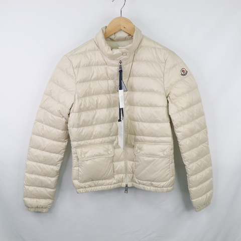 MONCLER 羽絨外套 米白 口袋 冬天外套 女生外套 雪地外套