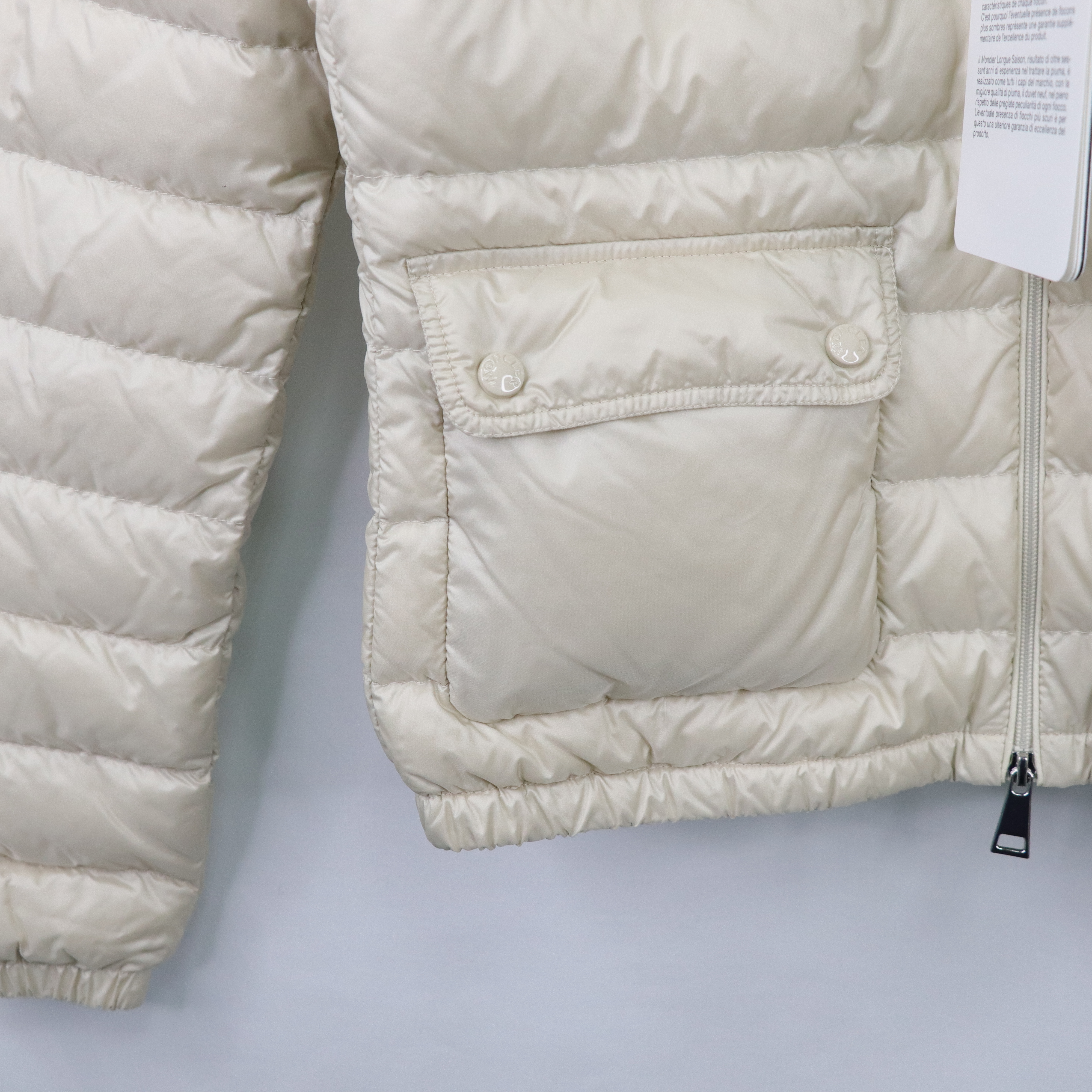 MONCLER 羽絨外套 米白 口袋 冬天外套 女生外套 雪地外套-2