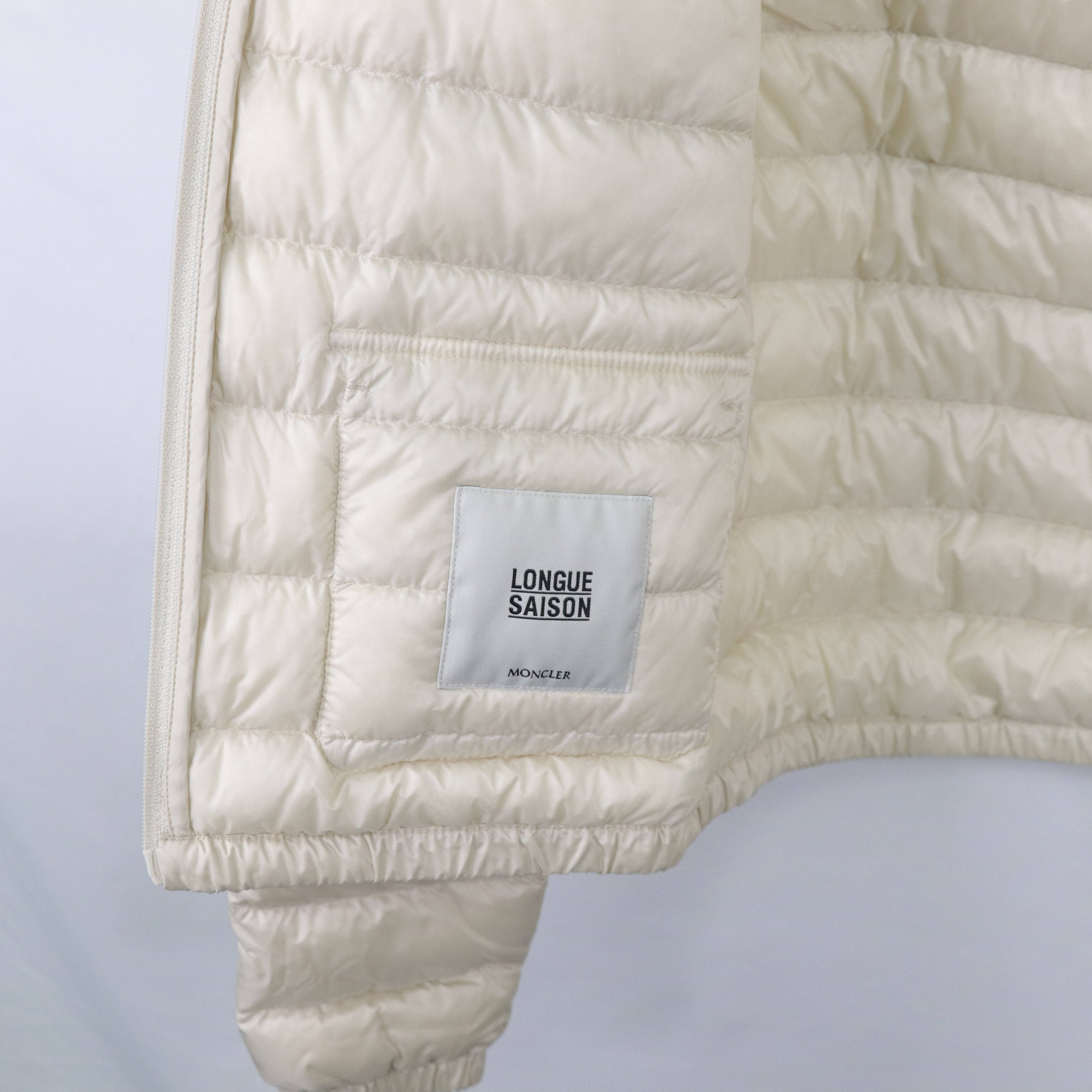 MONCLER 羽絨外套 米白 口袋 冬天外套 女生外套 雪地外套-4