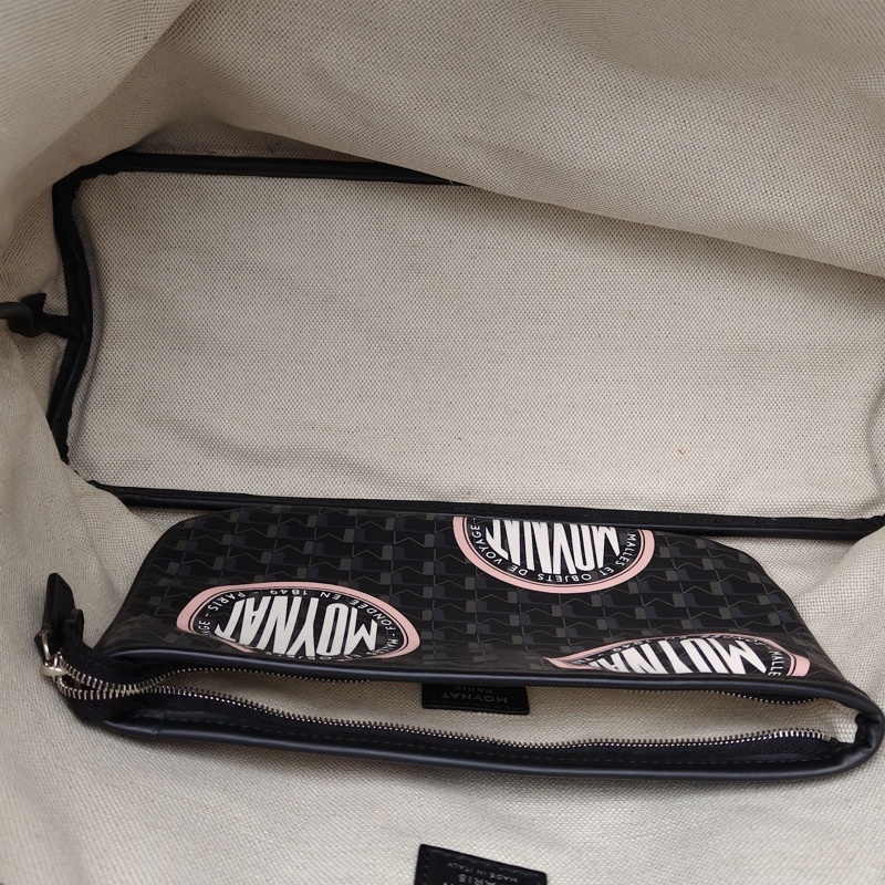 MOYNAT 拼色PVC銀扣TOTERUBAN托特包小號徽章款-4