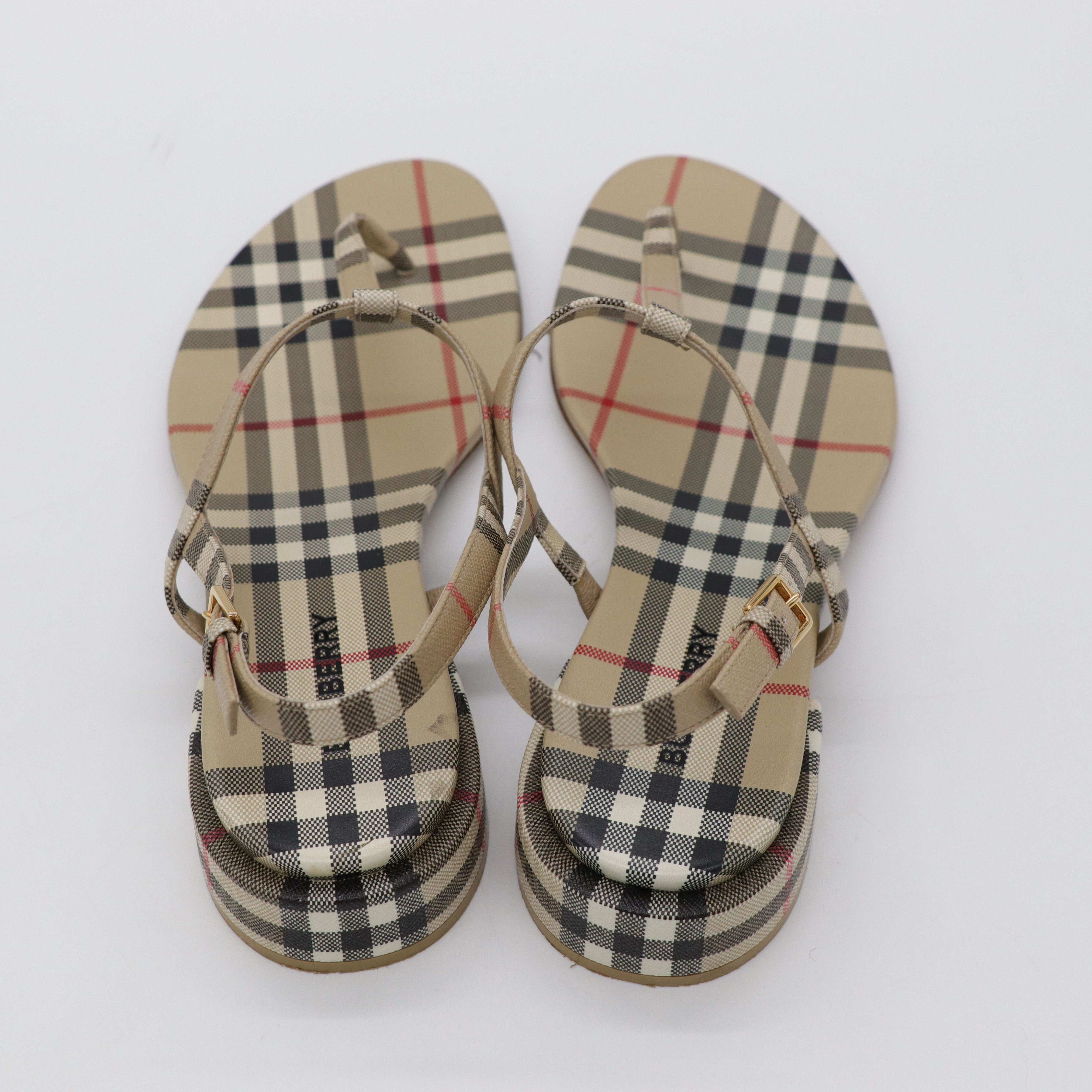 Burberry 博柏利 格紋 涼鞋-6