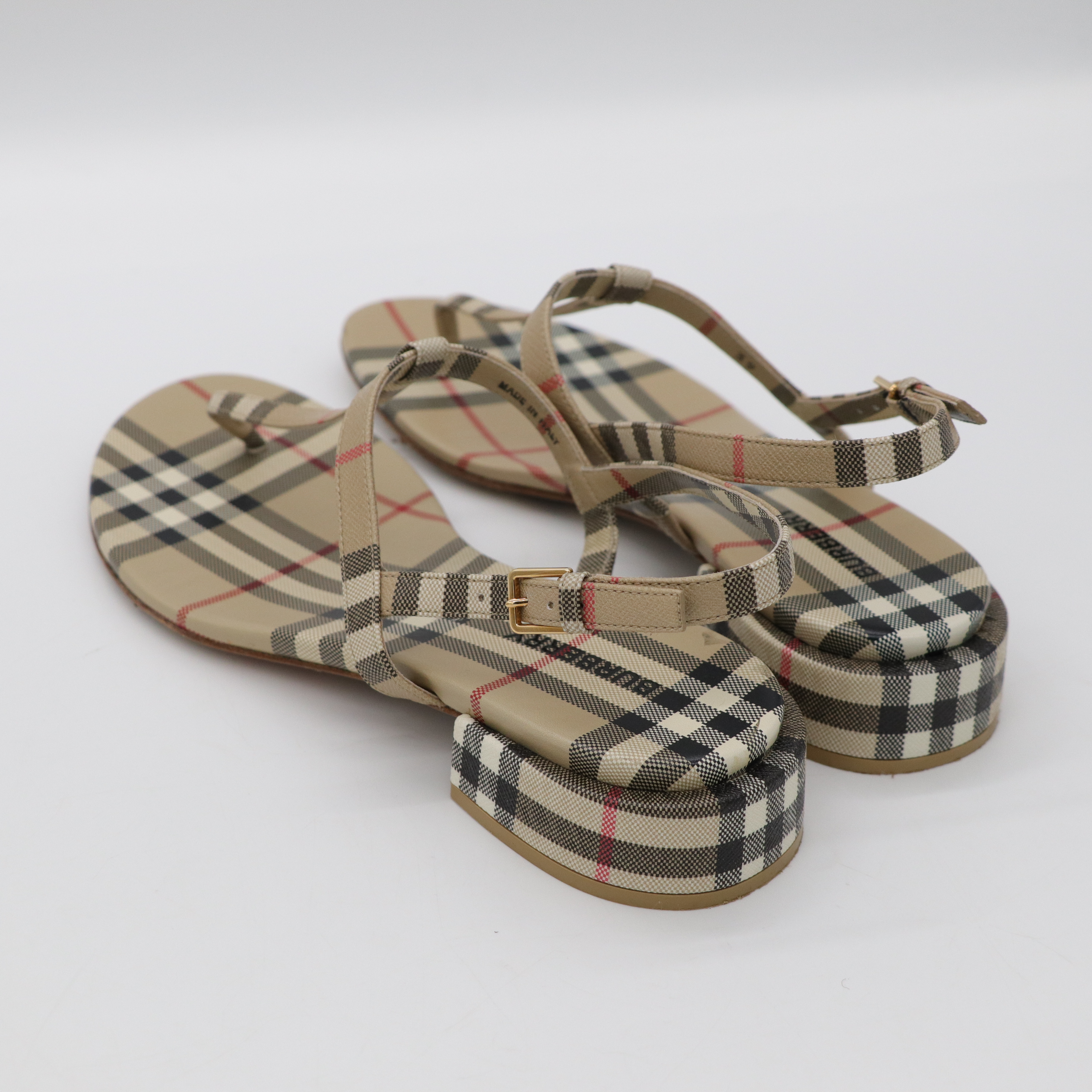 Burberry 博柏利 格紋 涼鞋-7