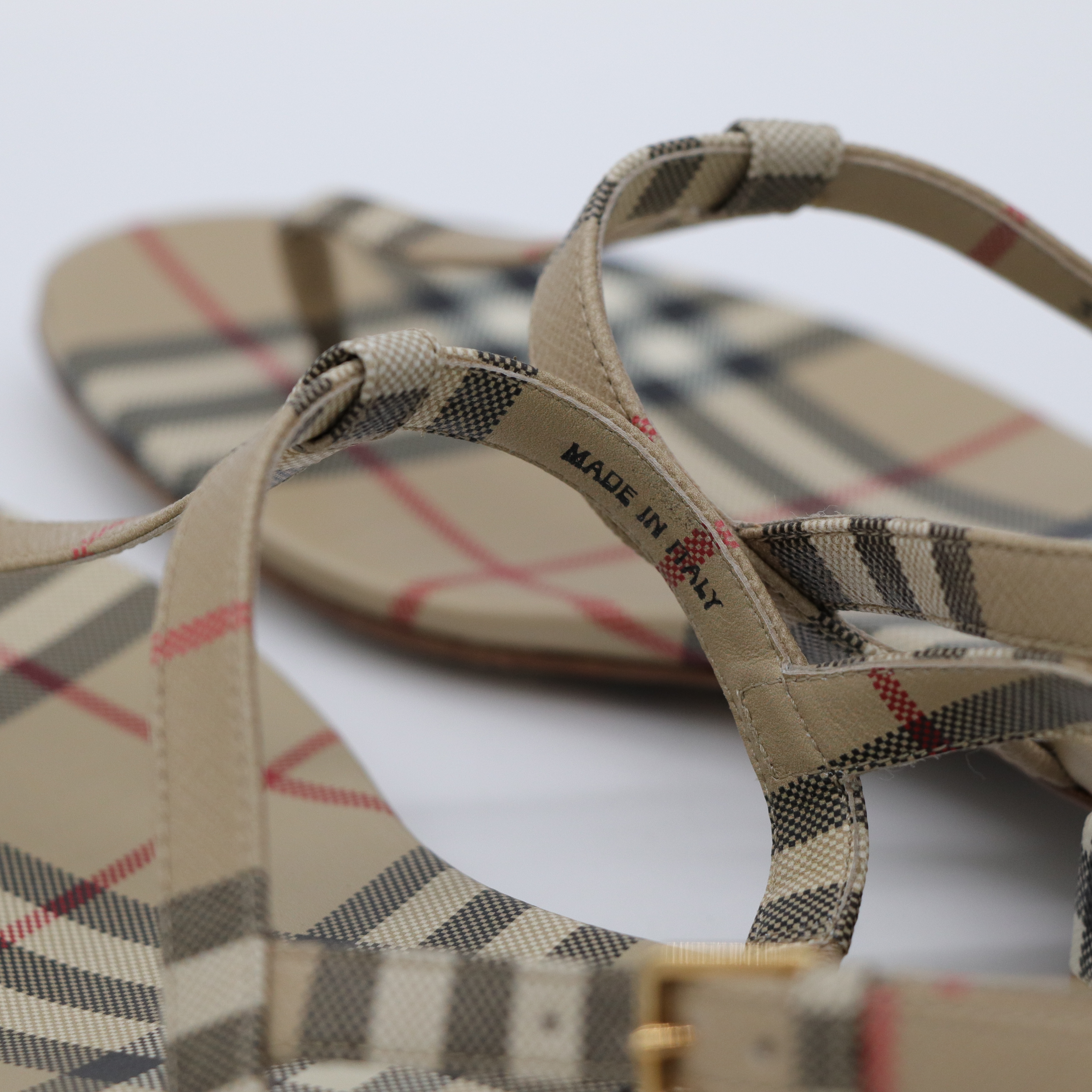 Burberry 博柏利 格紋 涼鞋-8