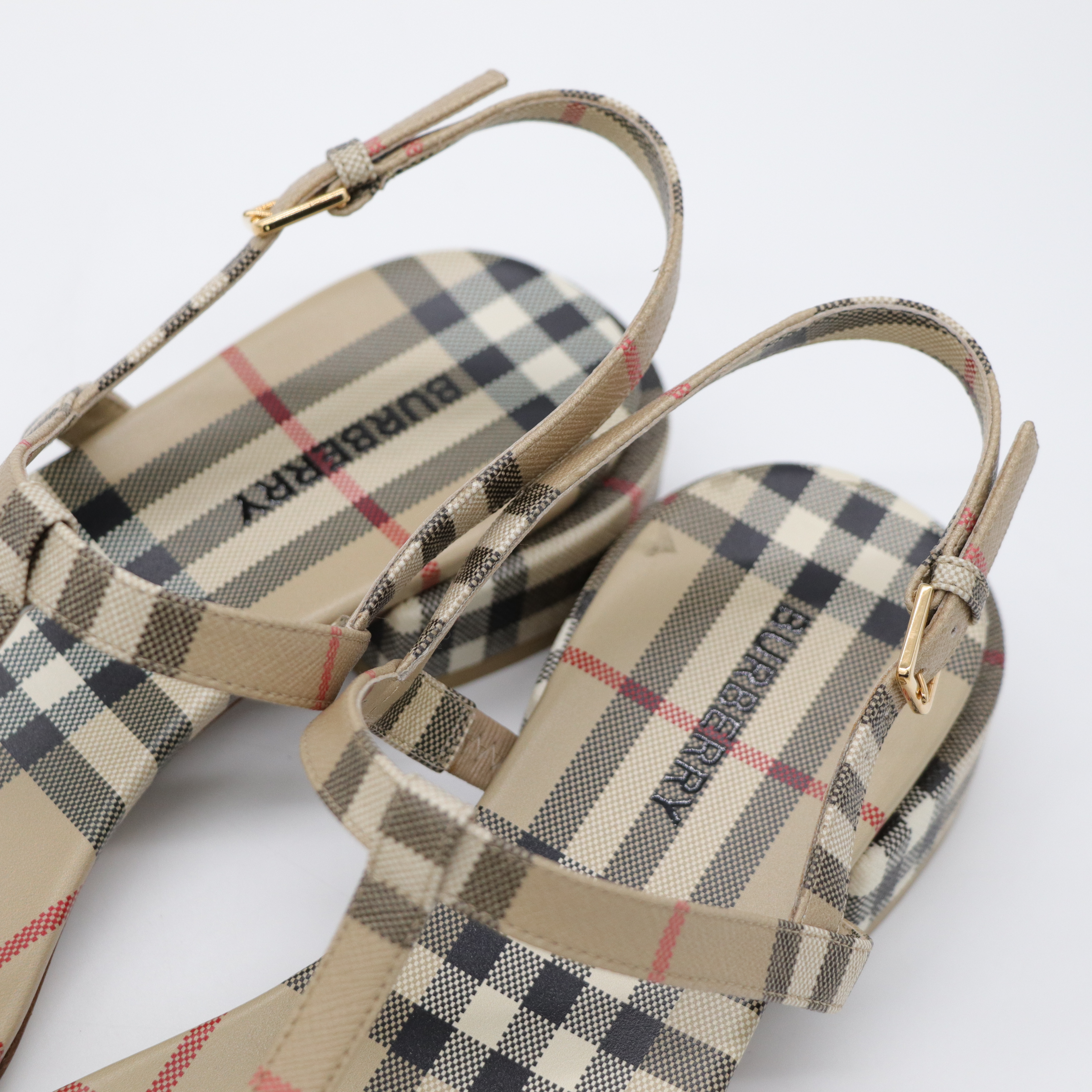Burberry 博柏利 格紋 涼鞋-11