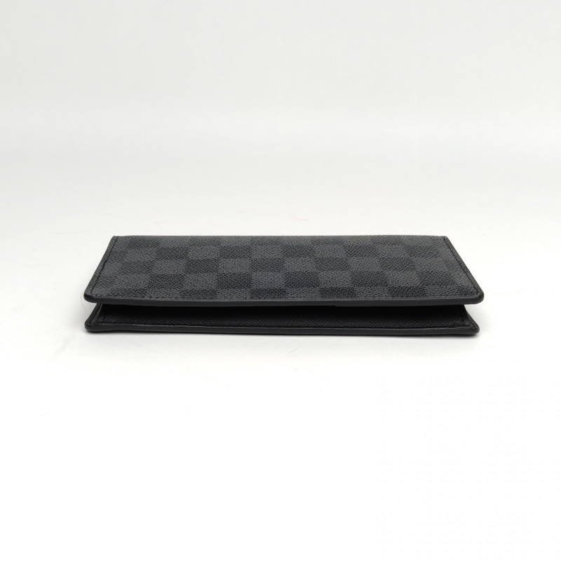 LOUIS VUITTON 黑棋格PVC2018長款對折錢包-3