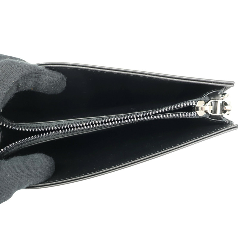 黑色 皮革 Caro Zipped Pouch 肩背包【Dior 迪奧】 S5106BNEM_M900-2