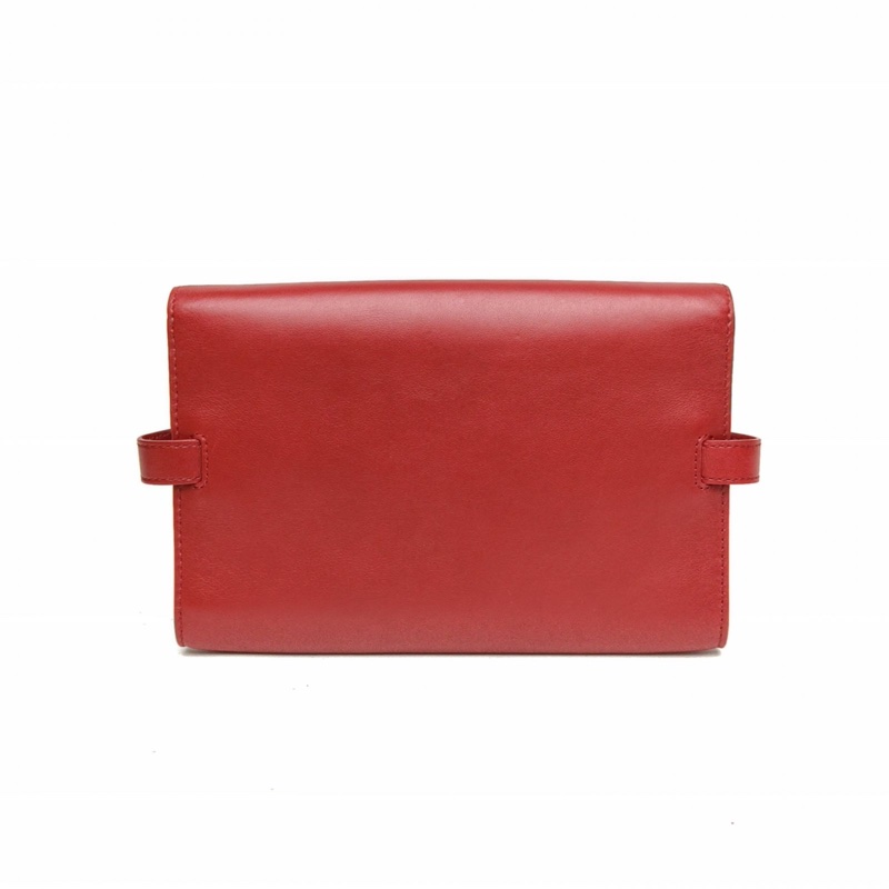 DELVAUX 紅色牛皮Tempetewoc鏈條錢包手包-2