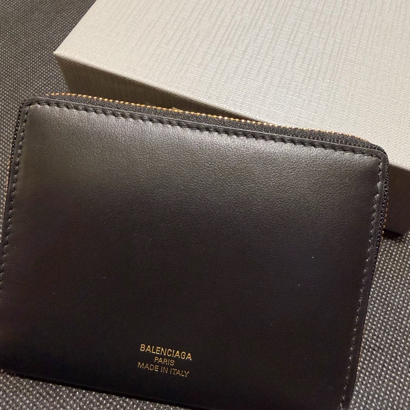 Balenciaga 黑羊皮零錢包-5