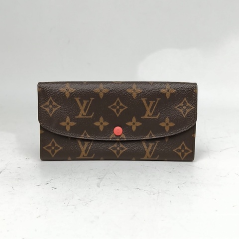 LOUIS VUITTON Emilie豆子錢夾老花PVC2016