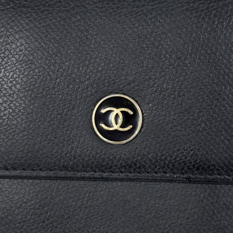 CHANEL 中古 CC 短銀包-1