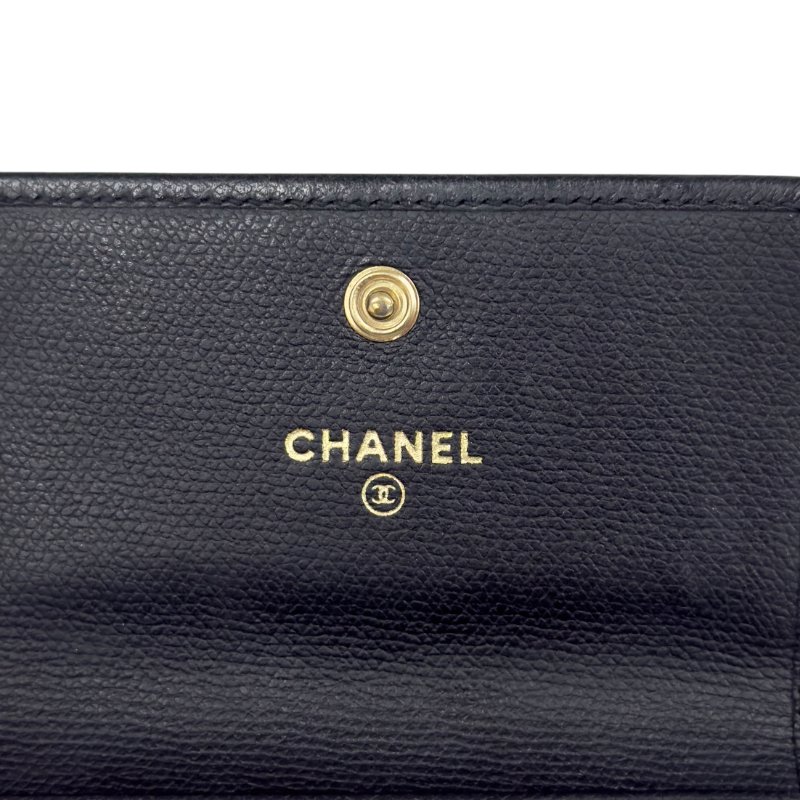 CHANEL 中古 CC 短銀包-16